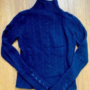 Vince navy cashmere cable knit sweater